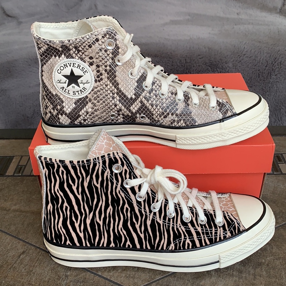 CONVERSE CHUCK 70 HI BLACK/EGRET/CHAMPAGNE TAN MEN - Picture 2 of 16